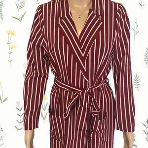 FREE SHIP ❤️ NWT Maroon striped duster coat ❤️